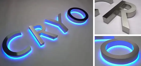 Illuminated 3D sign for a food truck in cornwall